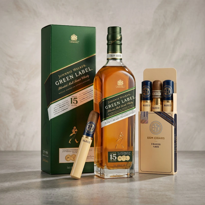 Johnnie Walker Green Label & EGM Bleached Tubes
