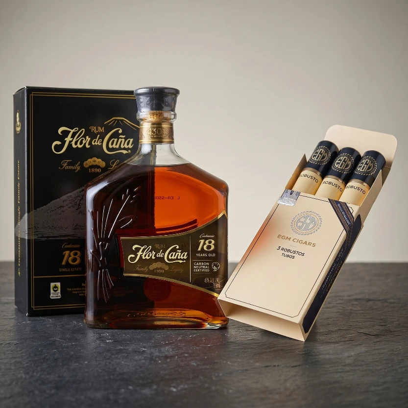 Flor de Caña Centenario 18 & EGM Tubos Robustos