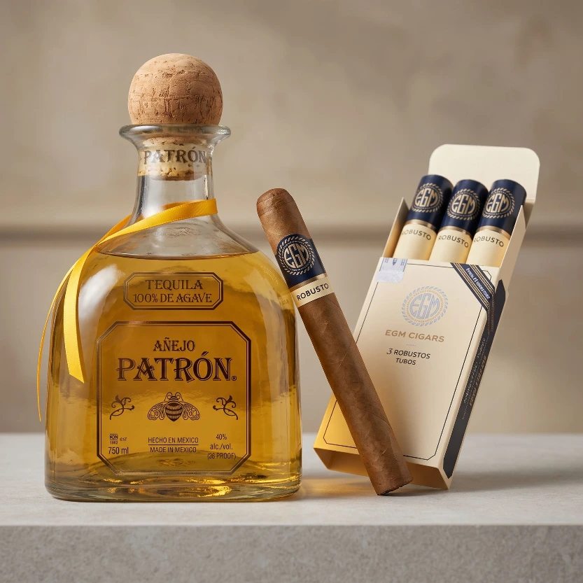 Patrón Añejo & EGM Robusto Tubes