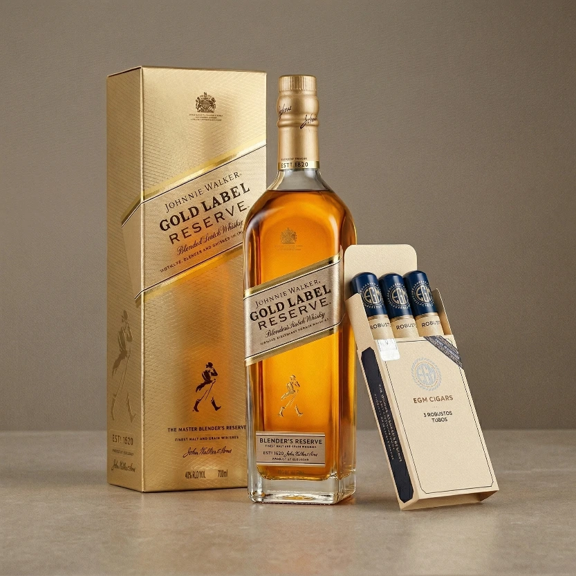 Johnnie Walker Gold Label & EMG Tubos Robustos | Noxus Premium